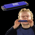 Blue Metal Harmonica - 5 Inch